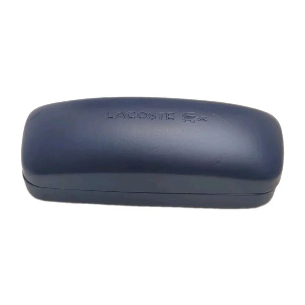 Lacoste Sunglasses Hard Case Clamshell Eyewear Eyeglass Protection Logo Blue